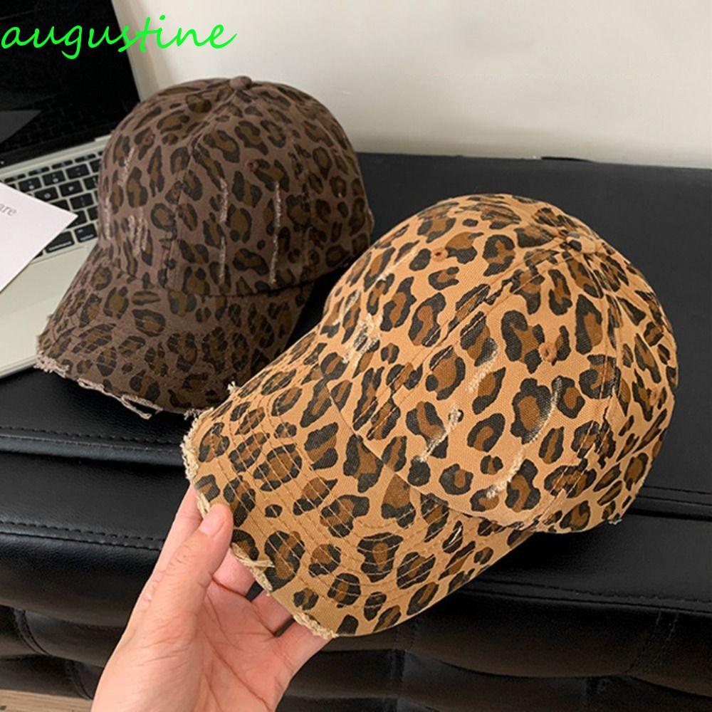 หมวกเบสบอลพิมพ์ลายเสือดาว Augustine - กันแดดนุ่มปรับได้สไตล์ Y2K