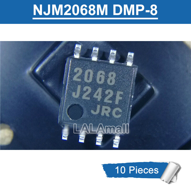 10pcs Original NJM2068M 2068 JRC DMP-8 Dual Operational Amplifier IC Chip ใหม่