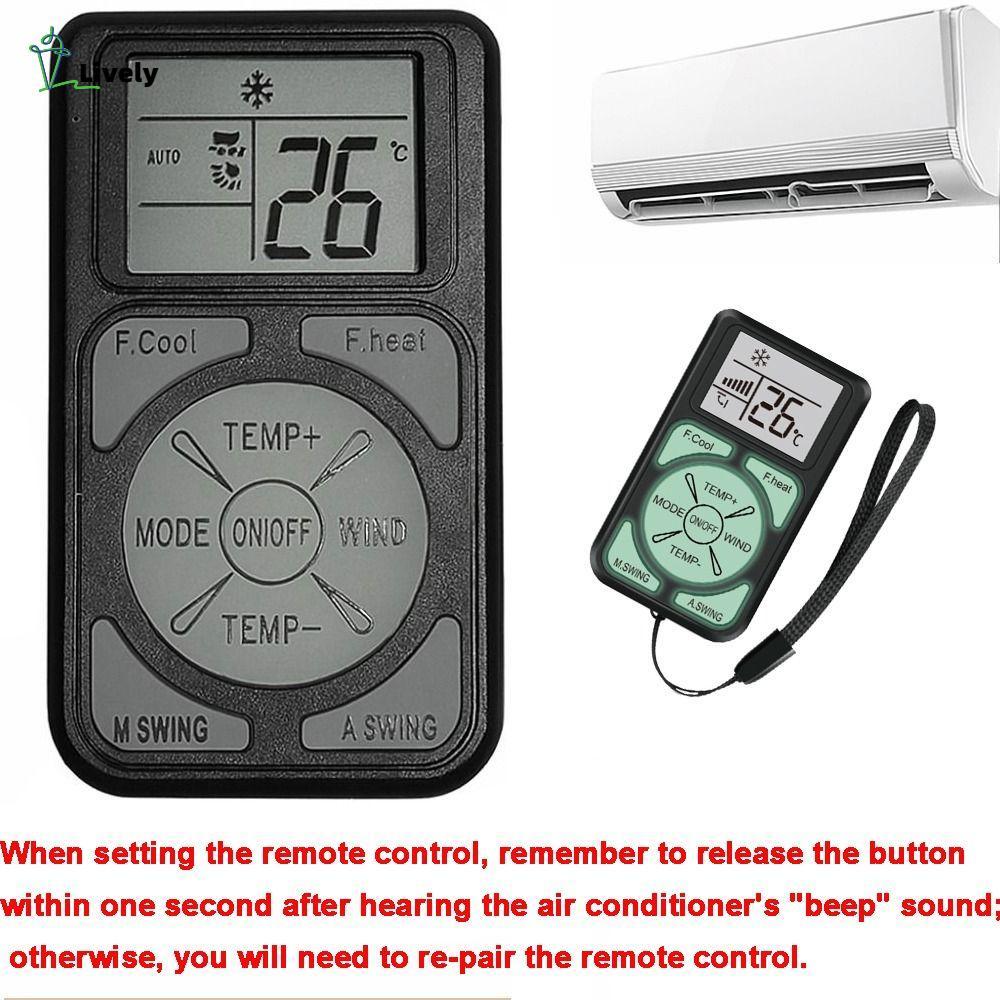 INNEW A/C รีโมทคอนโทรล, รีโมทคอนโทรลเครื่องปรับอากาศขนาดเล็กสากล, พร้อมปุ่มเรืองแสงแผงควบคุมระยะไกล