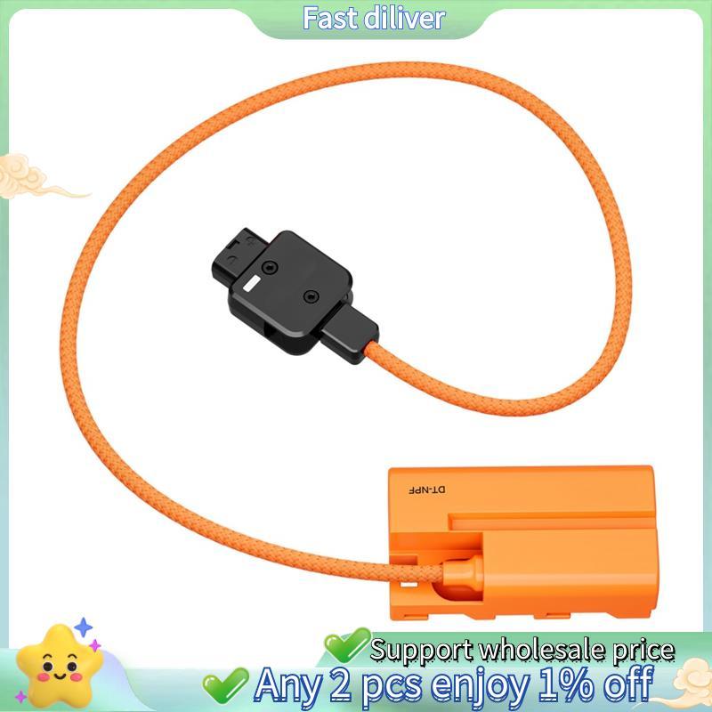 DT-NPF NPF Dummy แบตเตอรี่สาย NP-F970 F960 F950 F770 F750 F570 F550 D-Tap ภายนอกแหล่งจ่ายไฟ