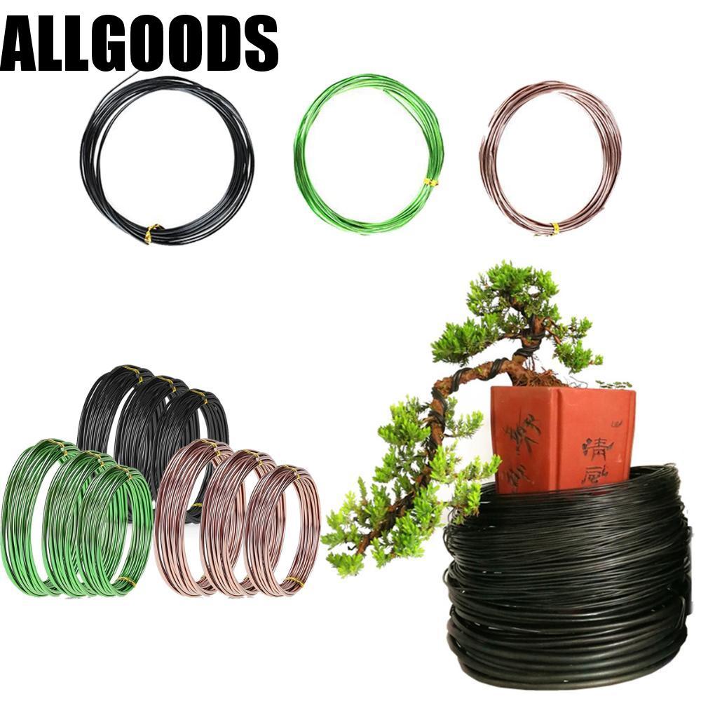 ALLGOODS ลวดบอนไซ 5 เมตรความยาว 9 ม้วน Anodized อลูมิเนียม Bendable Tree จัดแต่งทรงผม Orchard Fasten