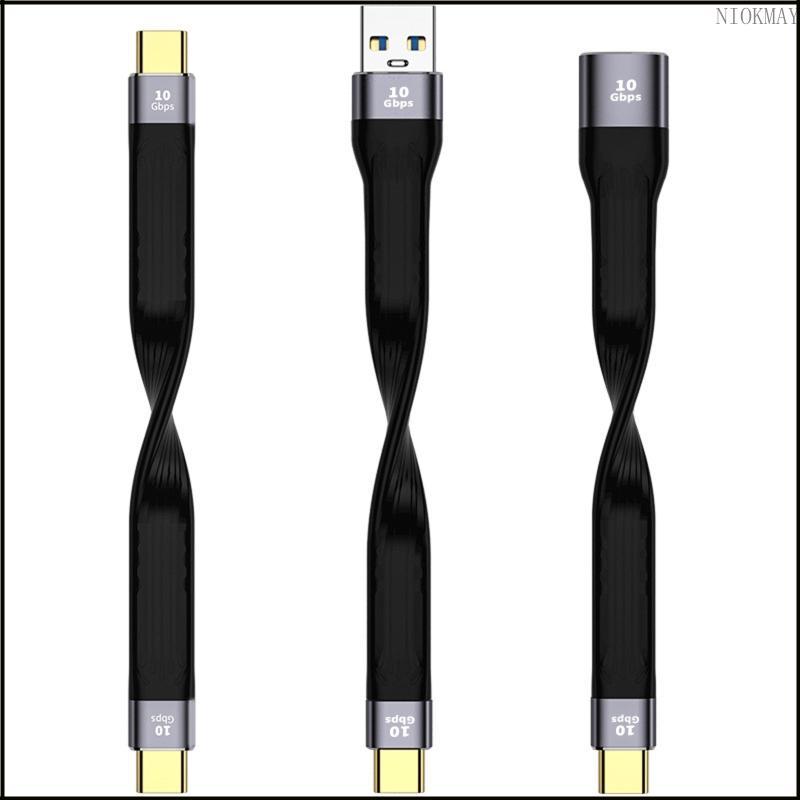 NIOK สาย USB-C to Type C 10gbps สายชาร์จ USB-C to USB Sync แบบสั้น