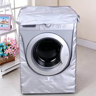 ผ้าคลุมเครื่องซักผ้า เหมาะสำหรับเครื่องซักผ้าแบบฝาหน้า （6-25kg） กันUV️ กันฝุ่น กันแดด กันฝนสาด ที่คลุมเครื่องซักผ้า