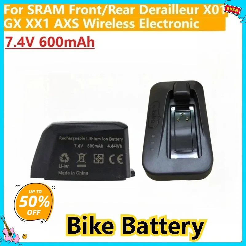 ใหม่เปลี่ยนแบตเตอรี่จักรยาน 7.4V 600mAh สําหรับ SRAM ด้านหน้า/ด้านหลัง Derailleur X01 GX XX1 AXS ไร้