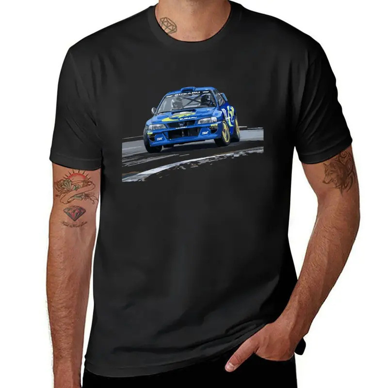 เสื้อยืดพิมพ์ลาย JDM Colin Mcrae World Rally Champion Blue WRC GC8 22B Car 555 Power Slide เสื้อยืดแ