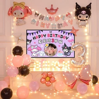 ลูกโป่งSanrio ตัวการ์ตูน คุโรมิ เมโลดี้ ชินนาม่อน ลูกโป่งฟอยล์น่ารัก ใช้จัดงานวันเกิด รับปริญญา ปาร์ตี้ปีใหม่