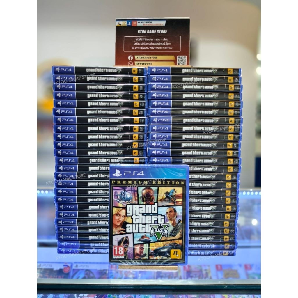 PS4 (มือ1 ) :  GTA V PS4 - Grand Theft Auto V Premium Edition (มือ1) (เกมส์ยอดฮิตตลอดกาล) สินค้าพร้อ