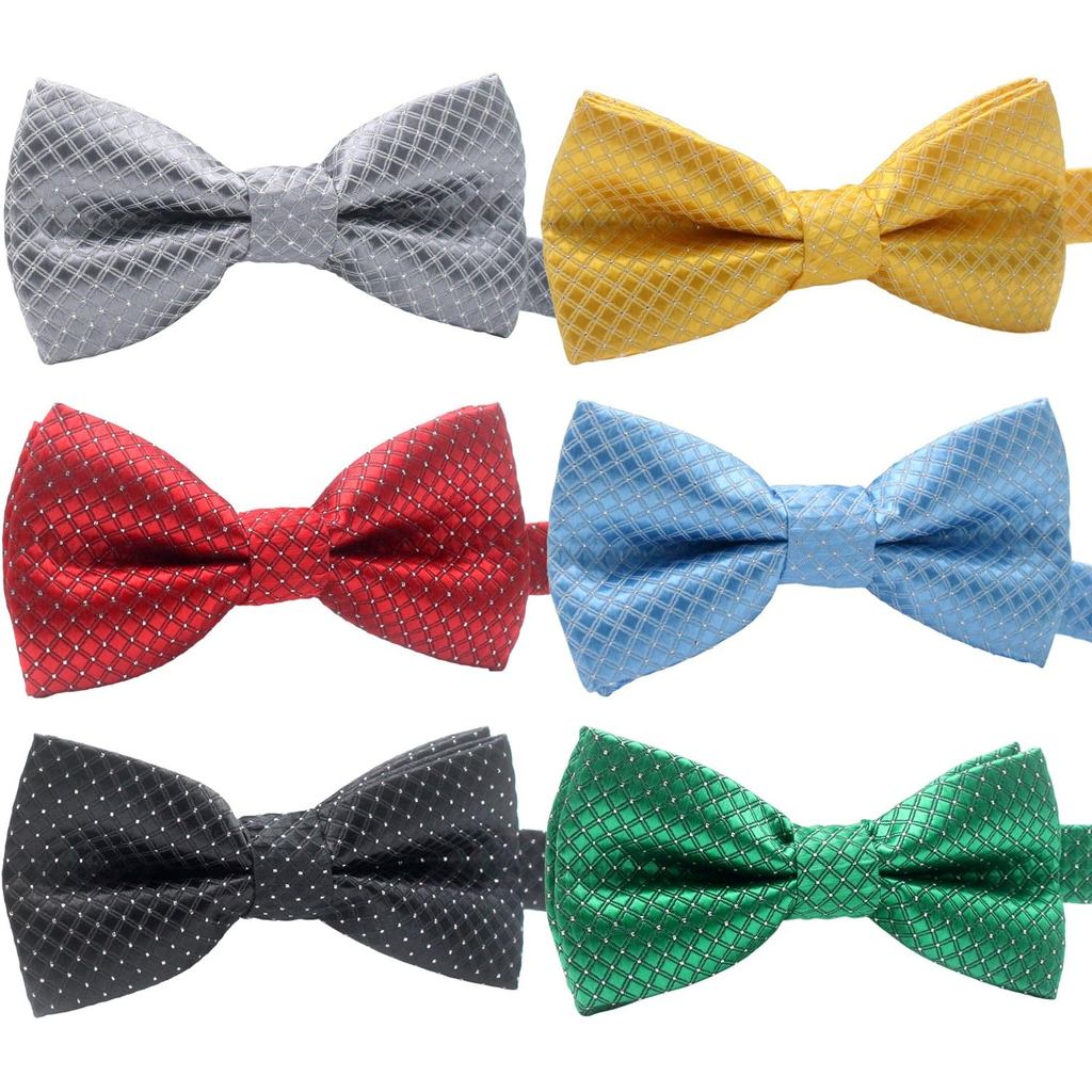 YOY Handcrafted น่ารักสัตว์เลี้ยง Bow Ties - 6-Pack ปรับคอ Tie 11.4 "-18.5 " Polka Dots Bowties ปลอก
