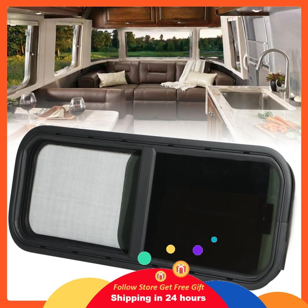 Skejnojj หน้าต่าง RV 900x300 มม.แนวนอนแนวตั้งรถพ่วงเลื่อนพร้อมตาข่ายป้องกันแมลงกระจกนิรภัยม่านบังแดดกระจกสไตล์หยดน้ำสำหรับ Camper
