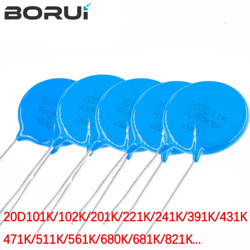 5pcs varistor 20D471K 470V 20D241K 20D471 20D71K 20D331K 20D391K 20D431K 20D470K 20D511K 20D621K 20D