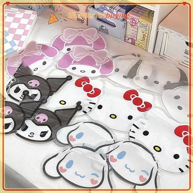 WBTH 10 ชิ้น Sanrio โปร่งใส Ziplock กระเป๋า Hello Kitty Cinnamoroll Kuromi My Melody สารกันบูดถุงขนม