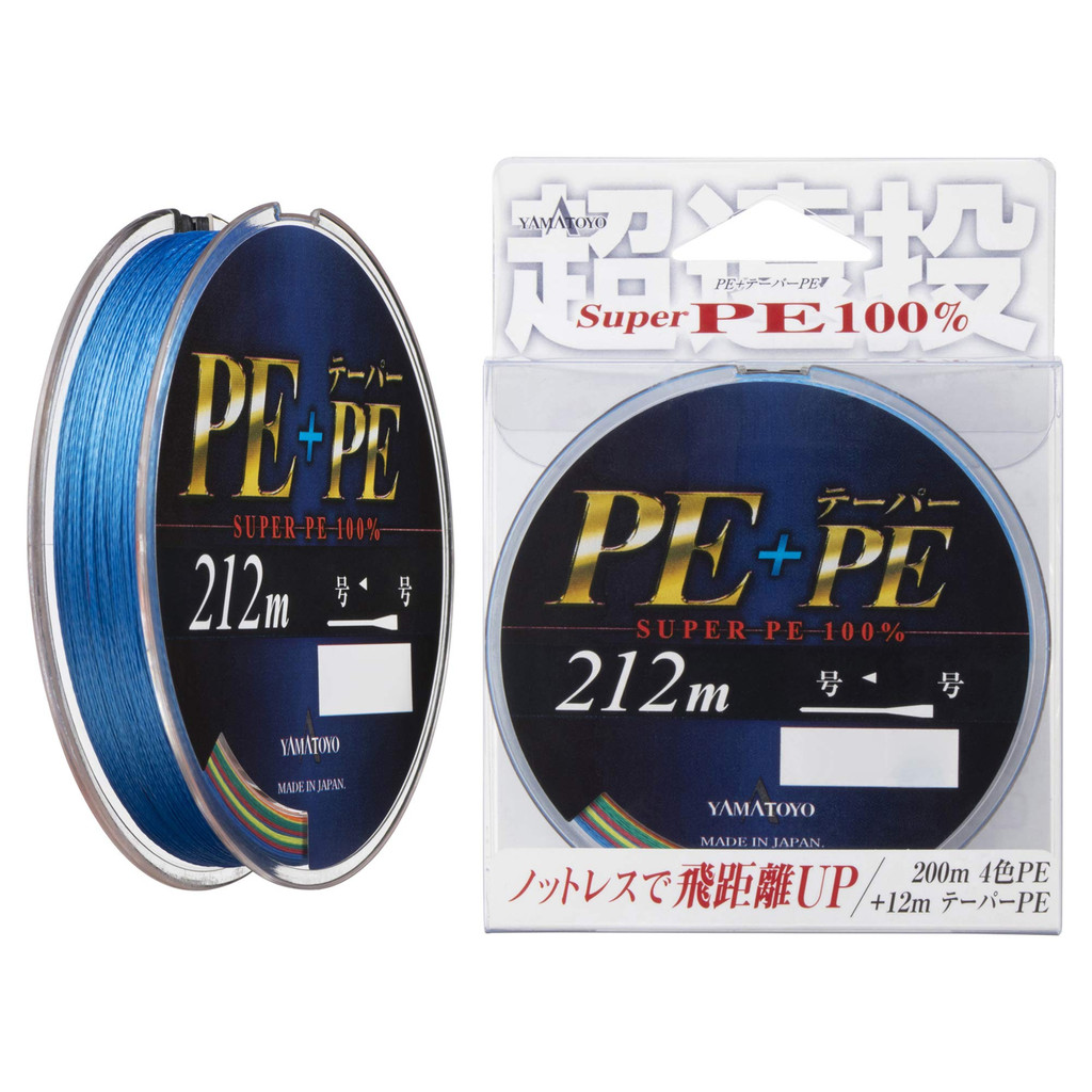 ヤマトヨテグス(YAMATOYO) สาย PE+เทเปอร์PE (25ม.x4สีx2+PEเทเปอร์12ม)