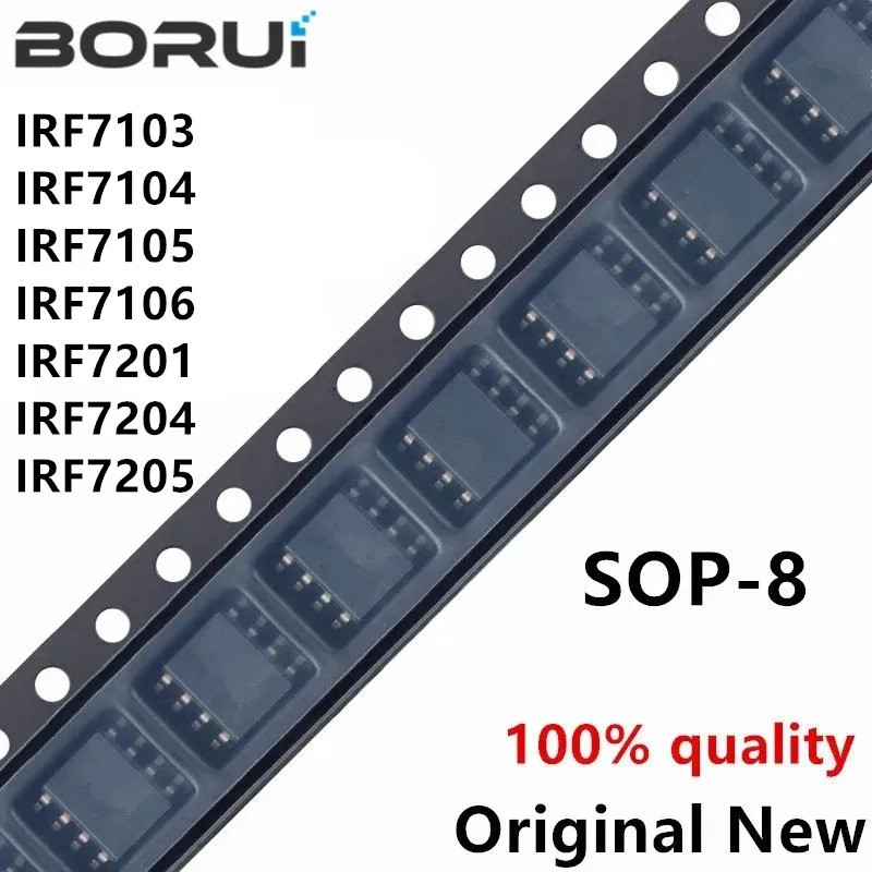 10PCS IRF7103 F7103 SOP-8 IRF7104 F7104 IRF7105 F7105 IRF7105Q IRF7106 F7106 IRF7201 F7201 IRF7204 I