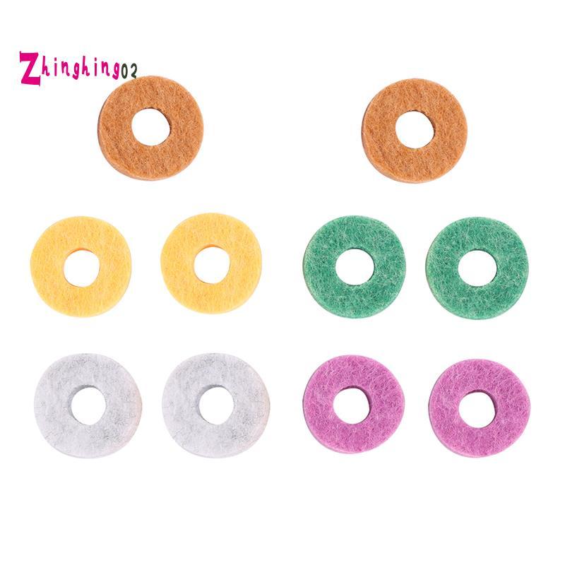 10 ชิ้น/แพ็ค Cymbal Stand Felt เครื่องซักผ้า Pad เปลี่ยนรอบนุ่มสําหรับกลองชุด Cymbals (สีสุ่ม)