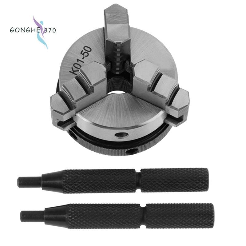[gonghe370]Lathe Chuck K01 50 Self-Centering Mini เครื่องกลึง Chuck 3 Jaw เครื่องกลึงไม้เครื่องมือ