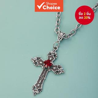 6 Gothic Dark Punk สไตล์สร้อยคอจี้ข้าม - การออกแบบระดับไฮเอน…