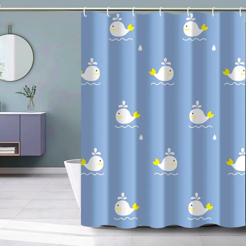 卫生间防霉浴帘浴室窗帘免打孔套装防水布淋浴干湿分离隔断挂帘子Bathroom Shower Partition Curtain, Bathroom Anti-mold Curtain, Thicken