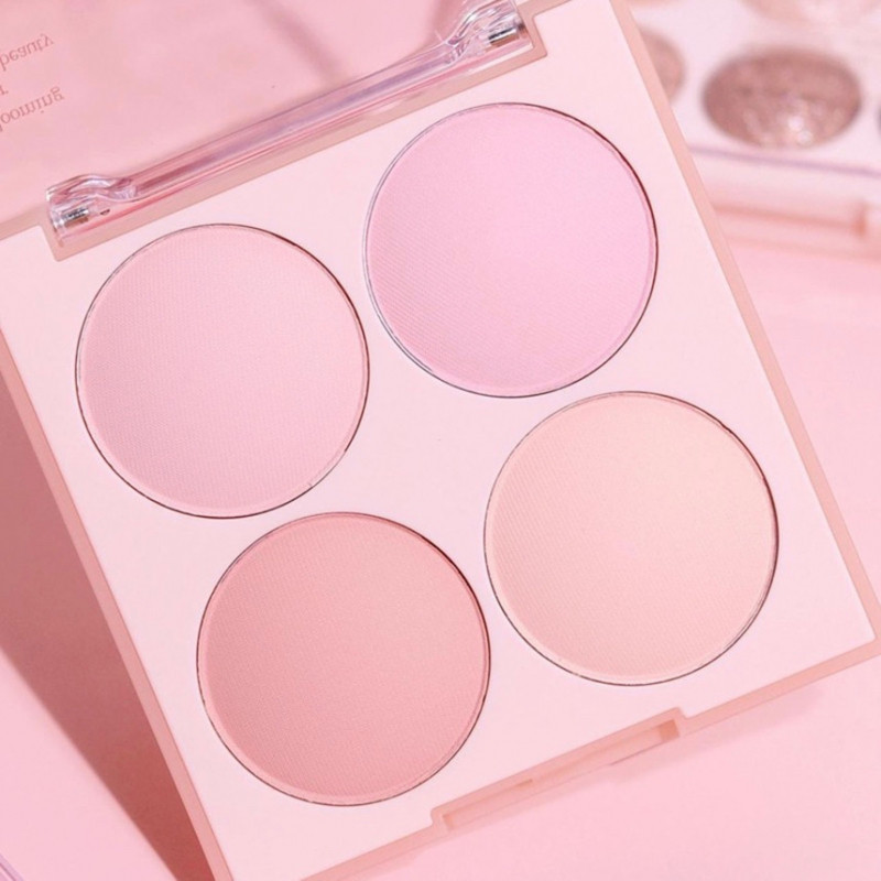Dasique ผสมสี Blush Sweet Blush สี Four Color Powder Blusher Palette Matte Natural Expansion ผิวสีเห