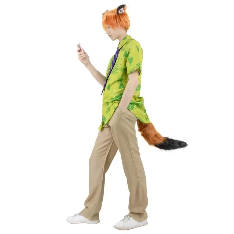 อะนิเมะคอสเพลย์ฮาโลวีนอะนิเมะ Crazy Nick Wilde คอสเพลย์เครื่องแต่งกาย Fox Cos TOPIA Nick คอสเพลย์