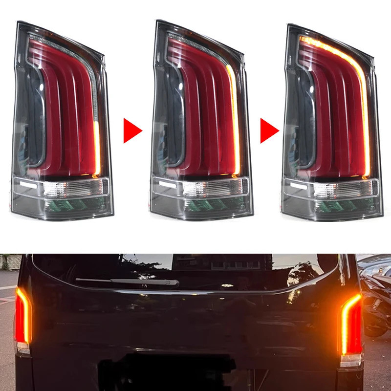 ชุดไฟท้าย LED สําหรับ Benz Vito W447 V-class V260 V220 V250 2016-2022 ไฟท้ายเบรคหลังแบบไดนามิกไฟเลี้