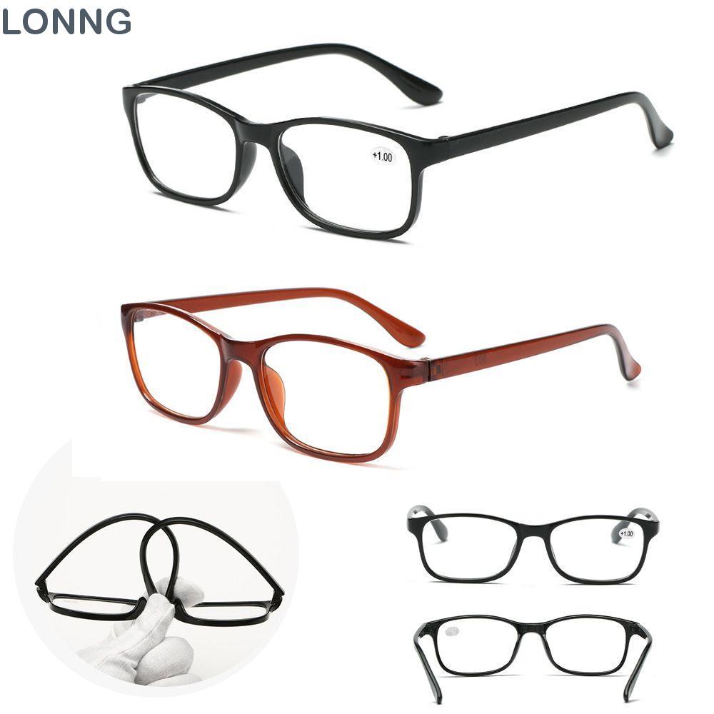 LONNG แว่นตาสายตายาวตามอายุอุปกรณ์เสริมผู้สูงอายุ +1.00~+4.0 Diopter Lightweight Vision Care