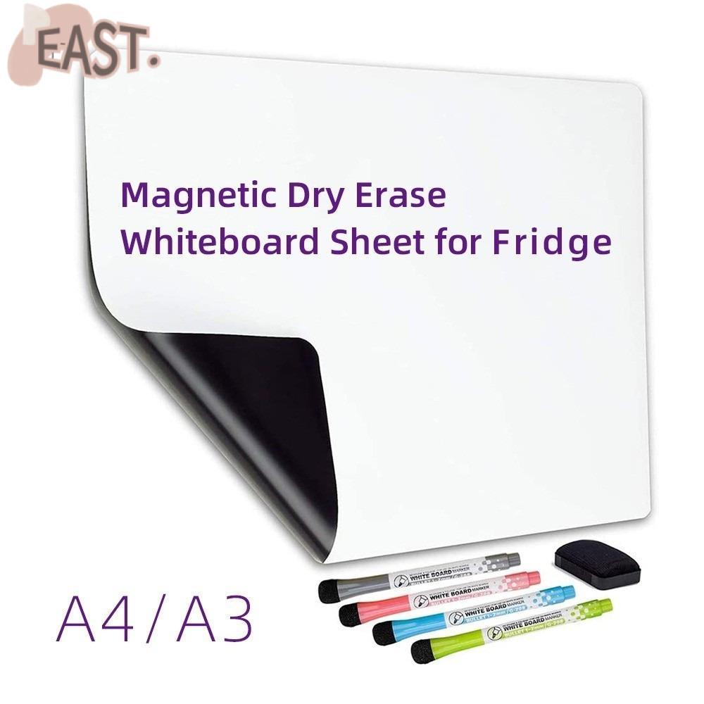 EASTS บันทึกแม่เหล็กตู้เย็น, A3/A4 Erasable Magnetic Dry Erase Board, Magnetic DIY ยืดหยุ่น WhiteBoa