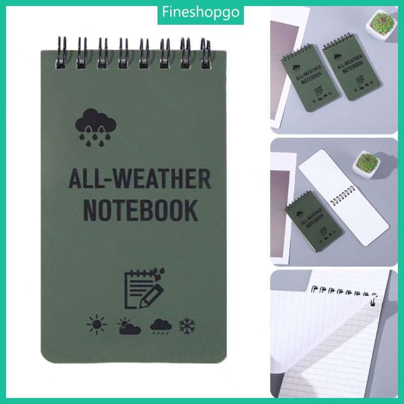 Fine กระเป๋ากันน้ําโน้ตบุ๊ค All Weather Spirals Notepad Field Note Pad เขียนฝน Notepad