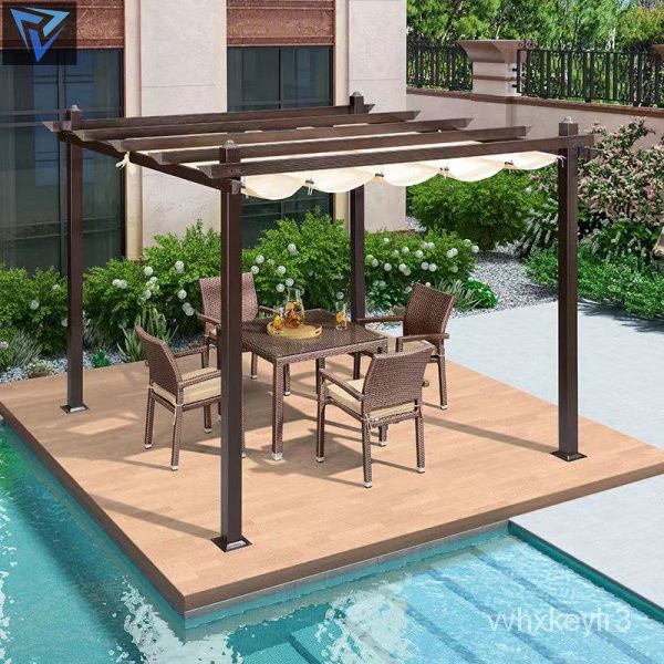 Villa grape rack canopy shade shed yard carport courtyard parking home aluminum alloy gazebo outdoor