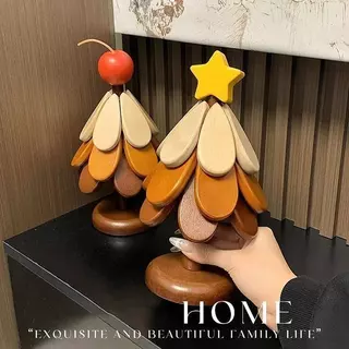 ของขวัญคริสต์มาส🎄แผ่นฉนวนกันความร้อน ที่รองหม้อกันร้อนรูปต้นคริสต์มาส ใช้ประโยชน์พื้นที่ ตกแต่งโต๊ะอาหาร ทำจากไม้