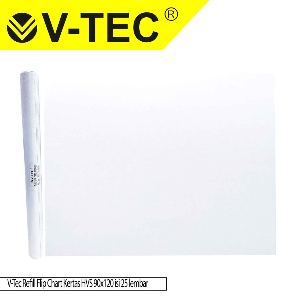 V-Tec Refill Flip Chart HVS Paper 90x120 บรรจุ 25 แผ่น