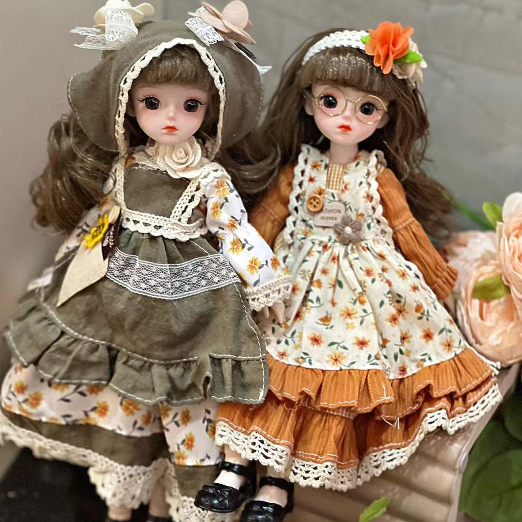 สินค้าใหม่พร้อมสต็อก Mori Series High-Appearance 30cm Doll 6 Points BJD Baby Clothes Set Girl Single
