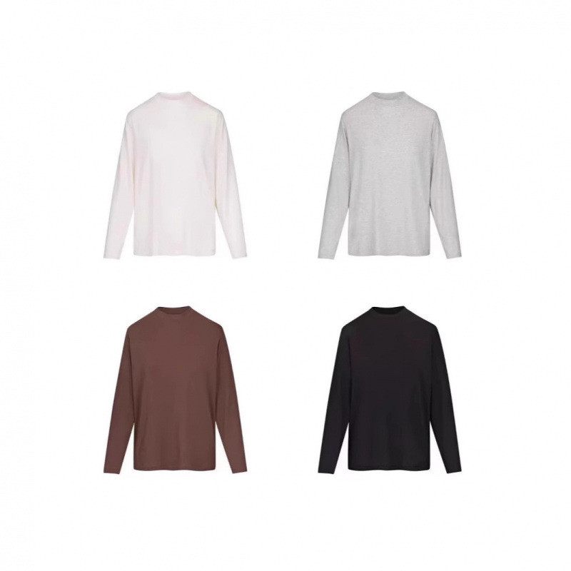 Skims สุภาพสตรีแขนยาวเสื้อยืด ผ้าฝ้าย สไตล์เหมือนKylie JennerและKim Kardashian ใส่ง่ายสบาย