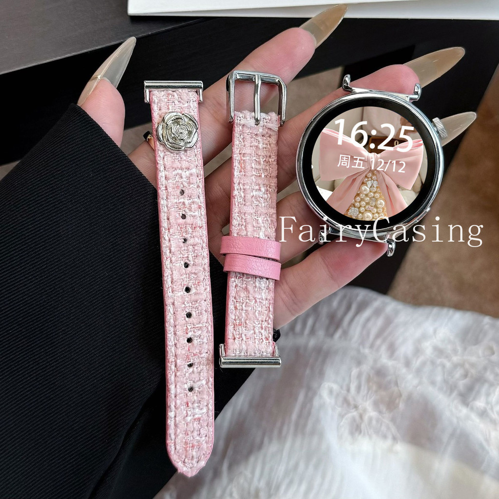 18 มม.20 มม.22 มม.สายหนังประณีตสําหรับ Samsung Galaxy watch 8 7 FE 6 5 5 pro 4 Classic active 2 กีฬาสร้อยข้อมือ