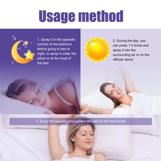 Ximonth Deep Sleep สเปรย์น้ำมันหอม สเปรย์หลับลึก ปรับปรุงการนอนหลับ สเปรย์ฉีดหมอน บรรเทาค Lavender Sleeping Pillow Spray