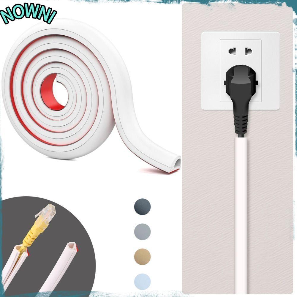 YEPURPIN สายเคเบิลคอนซีลเลอร์, Wall Mount Raceway สายไฟ Hider, Professional ยืดหยุ่น PVC 1 ม. ครอบคล