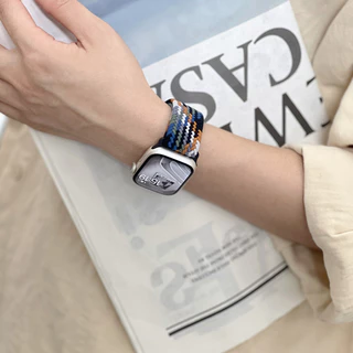 ใช้ได้กับสายนาฬิกาถักไนลอน iWatch S11/10/9/8/7/6/5/4/3/2/1 (ขนาด 49mm46mm45mm42mm44mm41mm40mm38mm) และตัวล็อกแม่เหล็ก