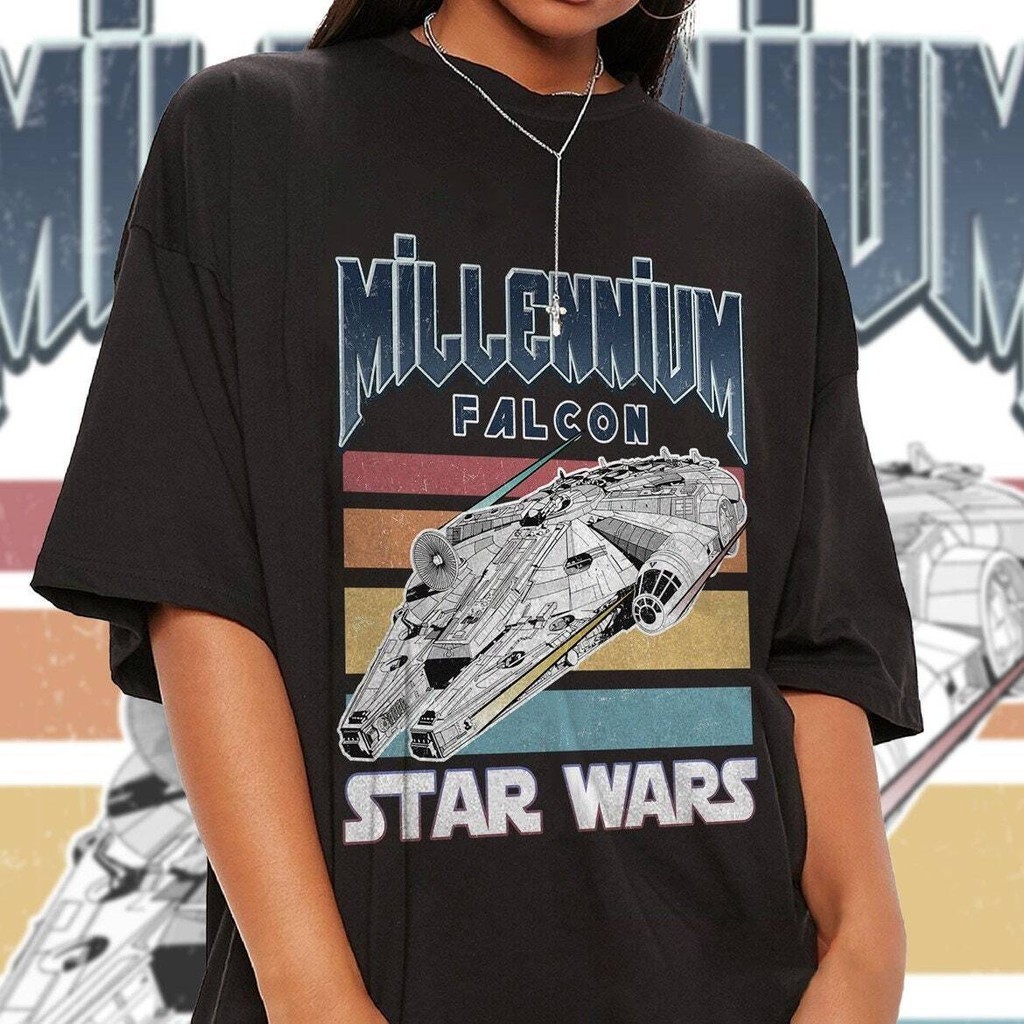 Vintage Millennium Falcon Fly Casual 1977 Shirt, Starwars Millennium Falcon Tee, Galaxys Edge Shirt,