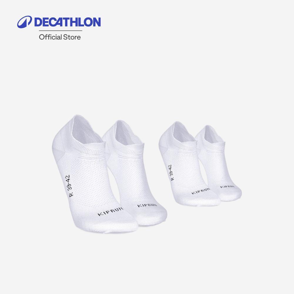 Decathlon Pack Of 2 Pairs Thin Invisible Running Socks ถุงเท้าวิ่งข้อสั้นเนื้อผ้
