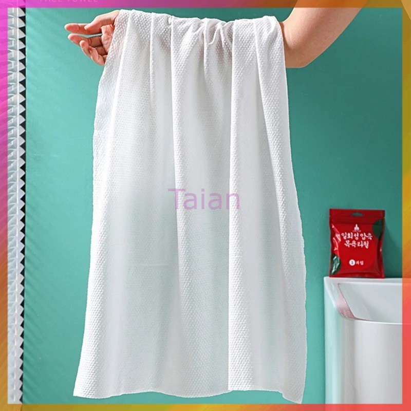 Taian ผ้าขนหนู แบบใช้แล้วทิ้ง บีบอัด แบบพกพา เดินทาง ไม่ทอ ผ้าขนหนูเช็ดหน้า เปียกน้ํา ทิชชู่เปียก กลางแจ้ง
