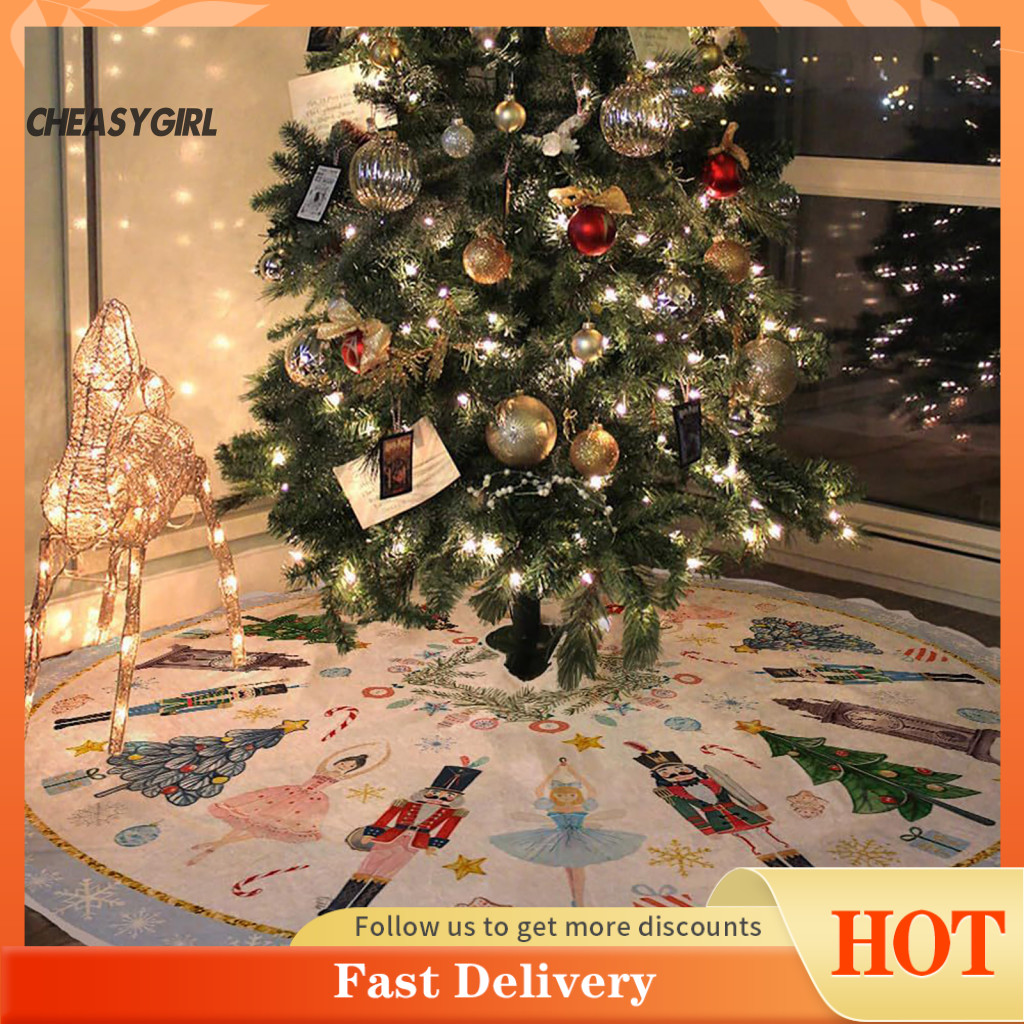 Che ทําความสะอาดง่ายกระโปรงต้นไม้ตู้โชว์คริสต์มาสทหารกระโปรงต้นคริสต์มาสงานรื่นเริงตกแต่งคริสต์มาสสํ