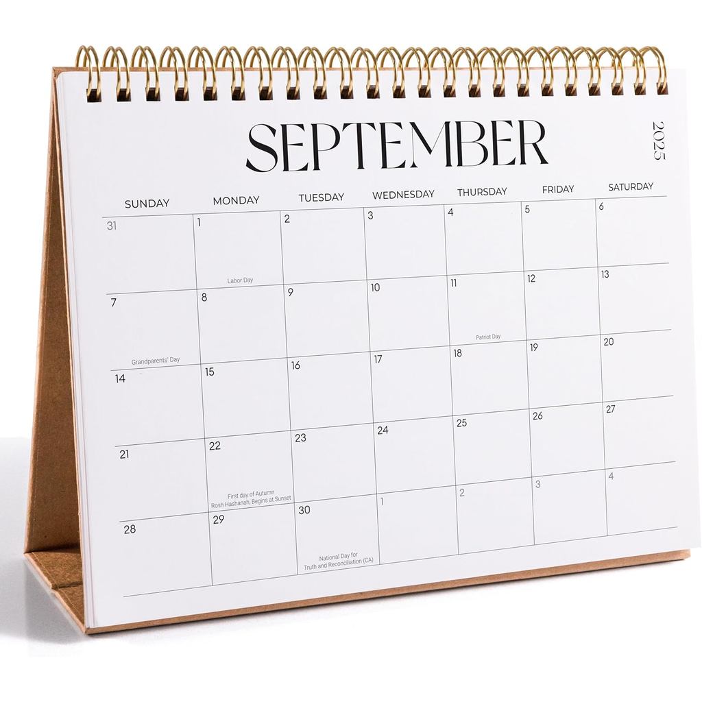 ปฏิทินตั้งโต๊ะขนาดเล็ก 2025-2026 ปฏิทินฝาพับยืน โจโกธา 2025 ถึง ธันวาคม 2026 ปฏิทินตั้งโต๊ะ 16 เดือน