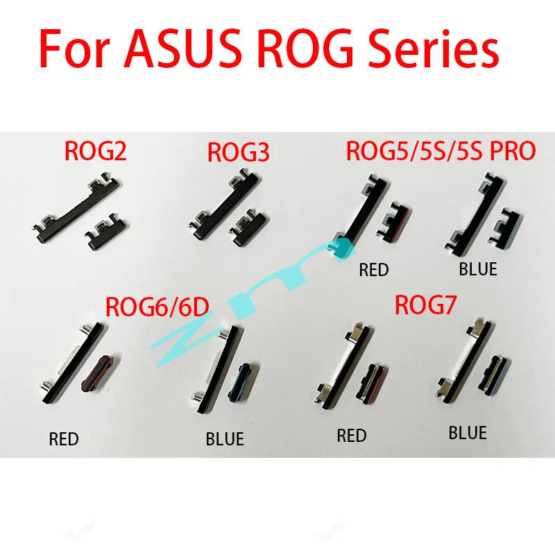 สําหรับ ASUS ROG โทรศัพท์ 2 3 5 6 7 ROG2 Rog3 Rog5 ROG7 เปิดปุ่มปรับระดับเสียงด้านข้าง KeysReplacement Part ZS660KL ZS661KS ZS673KS