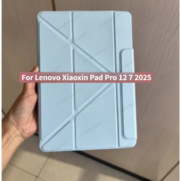 สําหรับ Lenovo Xiaoxin Pad Pro 12 7 2025 TB375FC 3 + Y-Fold Flip Stand Case พร้อม Clasp สําหรับ Leno