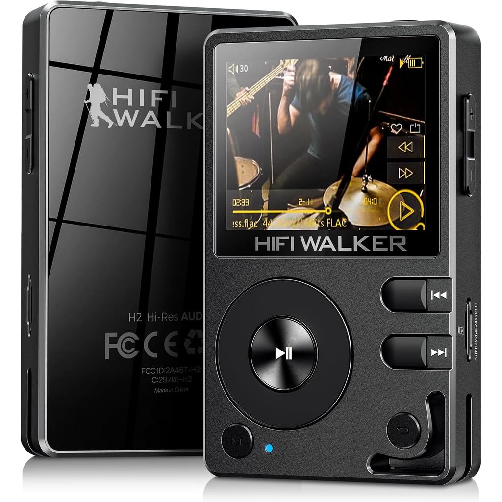 HIFI WALKER H2 HiFi MP3 Player พร้อม Bluetooth 5.2, Lossless DSD FLAC Player, Digital Audio Player H