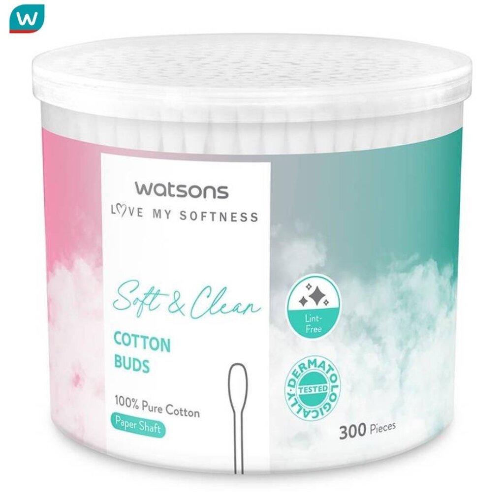 Watsons วัตสัน สำลีก้านกระดาษ2 300 ก้าน.