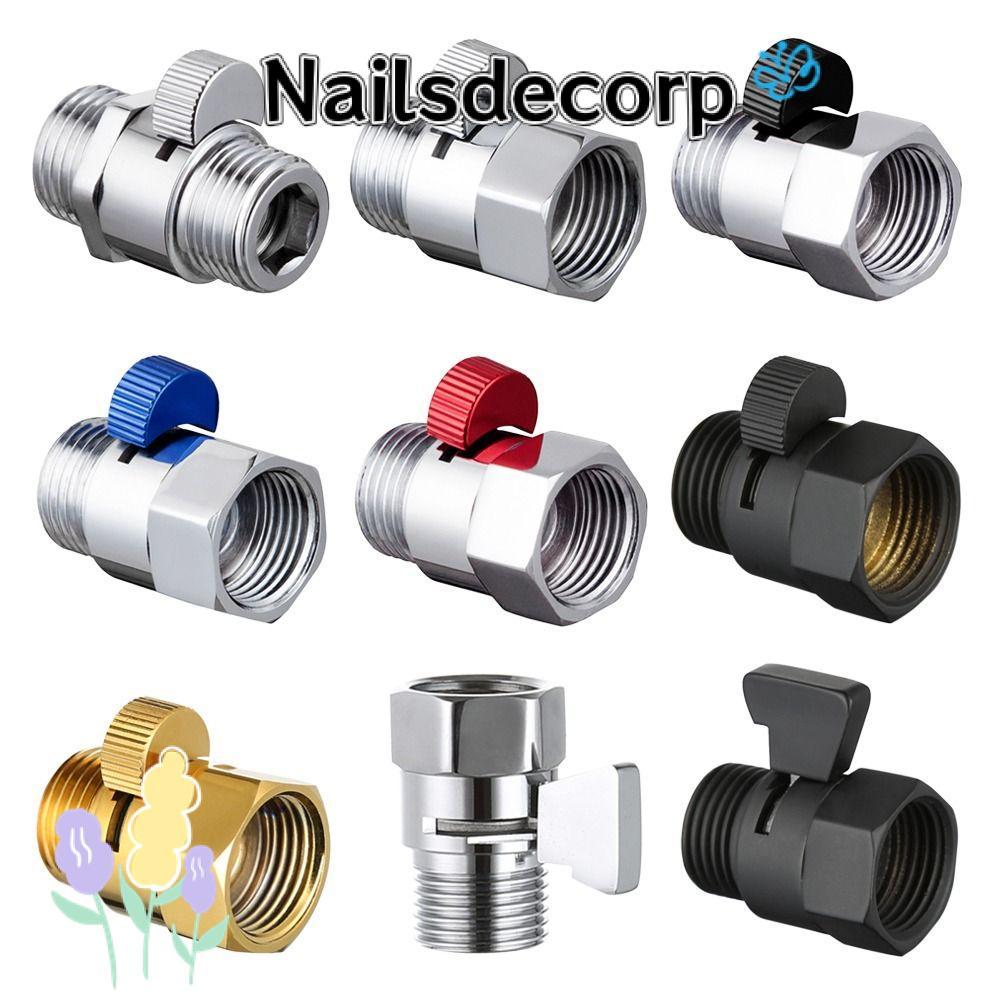 NAILS Diverter Valve Bath Water Tap Accessory G1/2 ตรงผ่าน Quick-เปิดวาล์วมุม