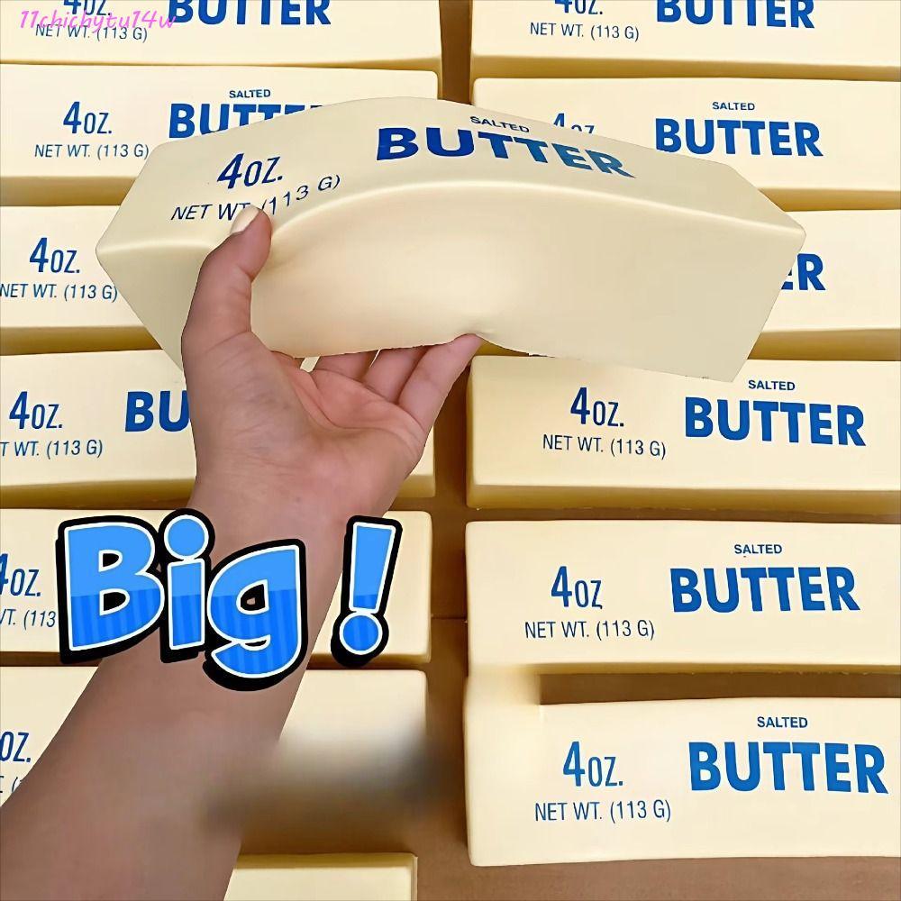 CHICHYTU14W ช้า Rebound Squeeze ของเล่น, ปล่อยมือ Sensory Big Butter Stick บีบของเล่น, นวดของเล่นผ่อนคลายของขวัญยืด 24 ซม. บาร์ที่สมจริงชีสเค้กเด็ก