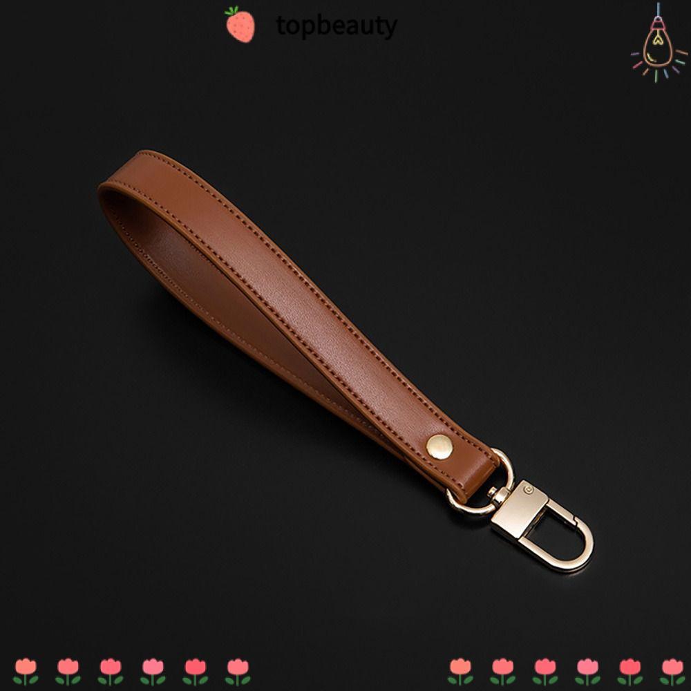 Topbeauty สายคล้องข้อมือหนัง PU ถอดได้ พร้อมตัวล็อก สีทอง แบบเปลี่ยน สําหรับกระเป๋าถือ