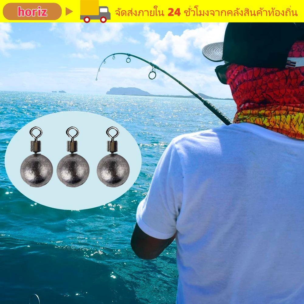 HORIZ 10 ชิ้น Drop Shot Weights Kit, ตะกั่วทรงกลมตกปลาน้ําหนัก Sinkers, หมุน 360° ฟรี 3.5g/5g/7g/10g/14g/20g ตกปลาเบสที่ทนทาน