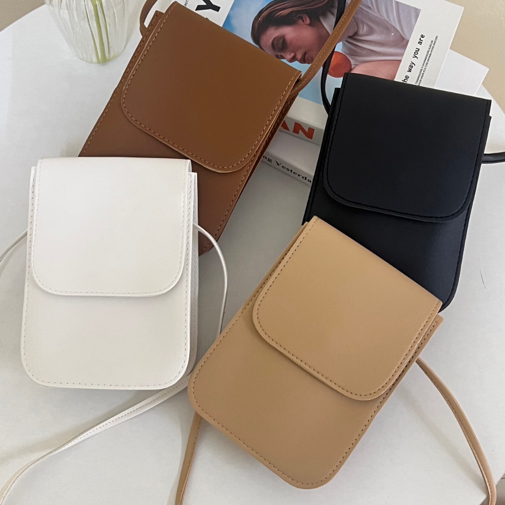 กระเป๋าสะพายข้าง Mini A296 แฟชั่นเกาหลี หนังPU สำหรับผู้หญิง ใส่มือถือ